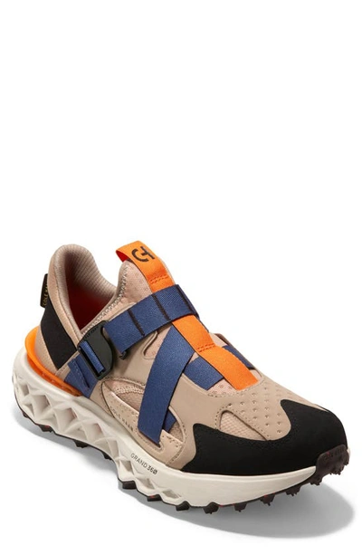 Cole Haan Zerogrand Monk Strap Running Sneaker In Dune/ Sesame/ Silver Birch