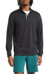 Swannies Mckinnon Golf Quarter Zip Top In Black-marine