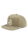 Swannies Dubs Swan Golf Hat In Olive Ray-white