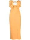 Jacquemus Strap-detail Sleeveless Dress In Orange