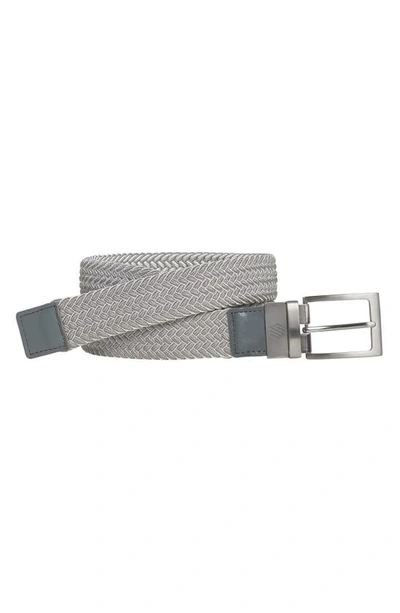 Johnston & Murphy Reversible Stretch Belt In Gray,white