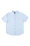 Billabong Kids' Sundays Cotton Button-up Shirt In Light Blue