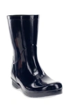 Chooka Polished Mid Rain Boot In Navy