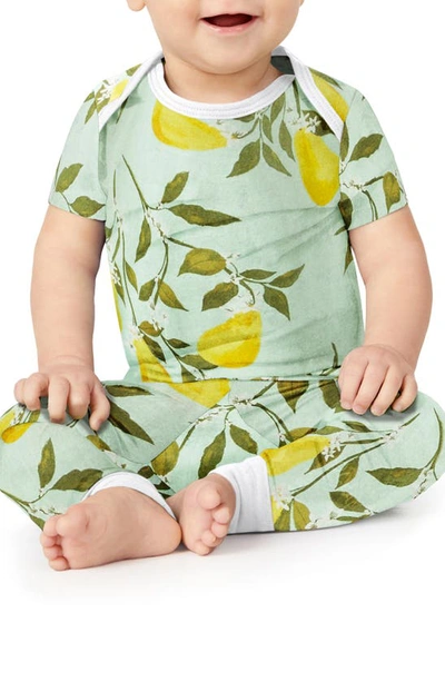 Bedhead Pajamas Babies' Print Fitted Stretch Organic Cotton Two-piece Pajamas In Pear Tree