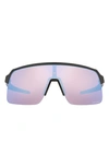 Oakley Sutro Lite 139mm Prizm™ Wrap Shield Sunglasses In Matte Carbon/ Prizm Sapphire