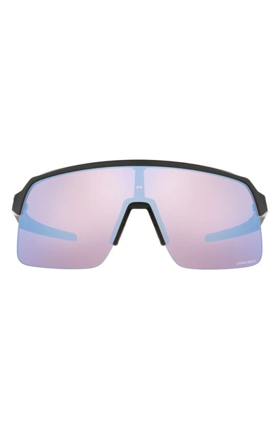 Oakley Sutro Lite 139mm Prizm™ Wrap Shield Sunglasses In Matte Carbon/ Prizm Sapphire