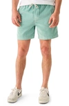 Faherty Drawstring Organic Cotton Corduroy Shorts In Lagoon Teal