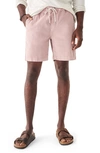 Faherty Drawstring Organic Cotton Corduroy Shorts In Coral Dawn