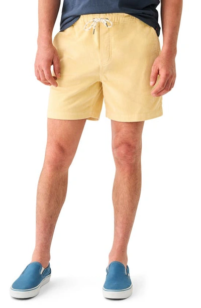 Faherty Drawstring Organic Cotton Corduroy Shorts In Southern Sun