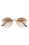 Ray Ban Icons 53mm Retro Sunglasses In Brown Gradient