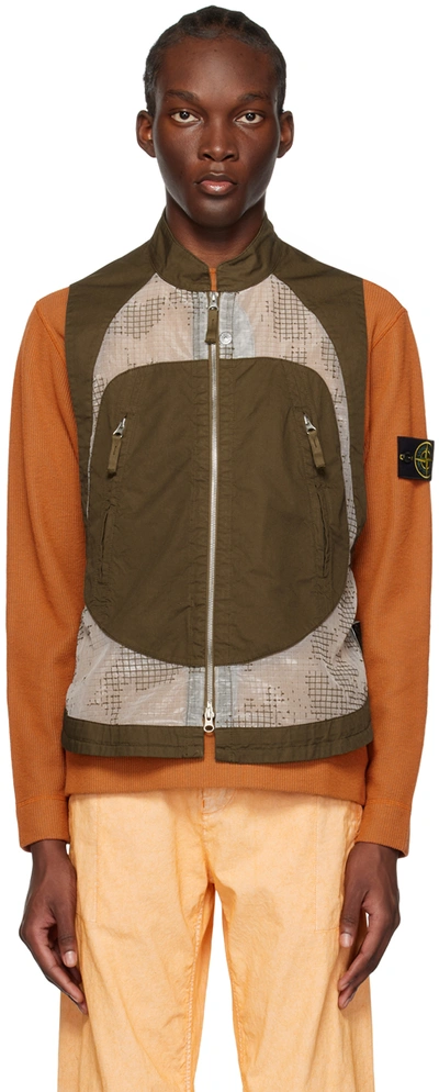 Stone Island Shadow Project Devore Vest In Brown