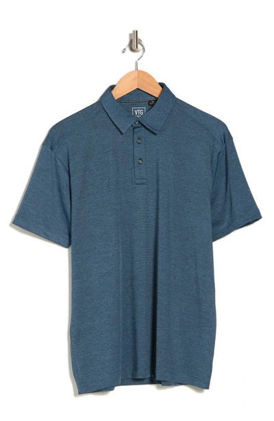 Vintage 1946 Space Dye Tech Polo In Turquoise