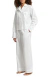 Polo Ralph Lauren Cotton Poplin Pajamas In White Cloud
