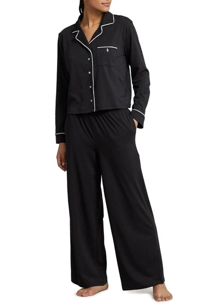 Polo Ralph Lauren Cotton Blend Pajamas In Onyx