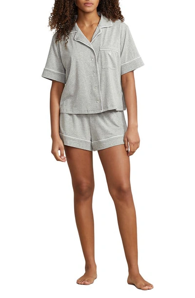 Polo Ralph Lauren Cotton Blend Short Pajamas In Heather Grey