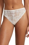 Polo Ralph Lauren High Waist Lace Briefs In Ecru