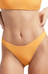 Billabong Tanlines Hike High Leg Bikini Bottoms In Orange Peel