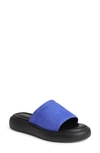 Vagabond Shoemakers Blenda Platform Slide Sandal In Cobalt Blue