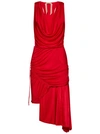 N°21 Red Shiny Viscose Mini Dress