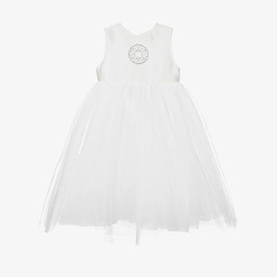 Elie Saab Babies' Girls Ivory Silk & Tulle Dress