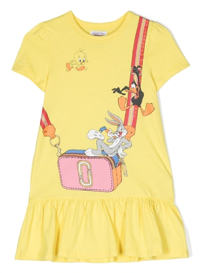 Marc Jacobs Kids' Looney Tunes Cotton Dress In Yellow