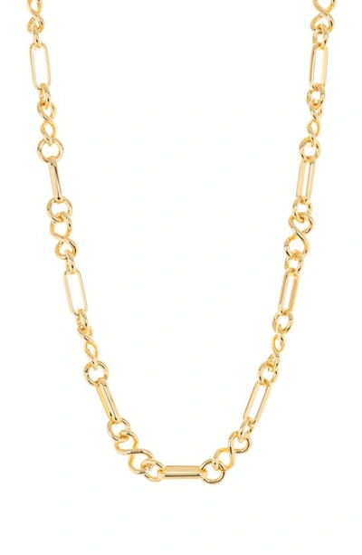 Sterling Forever Infinity Oval Link Chain Necklace In Gold