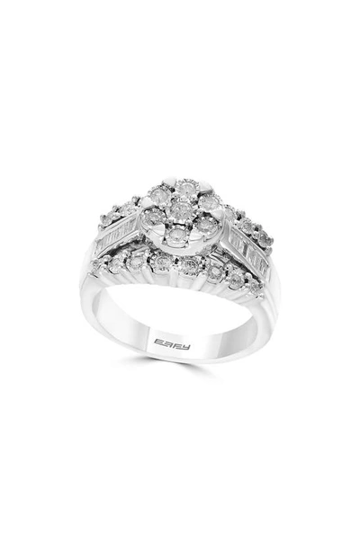 Effy Sterling Silver Pavé Diamond Ring In White