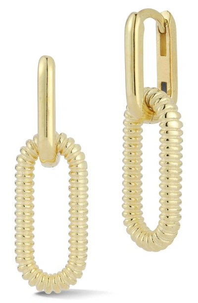 Sphera Milano Scalloped Link Drop Earrings In Gold