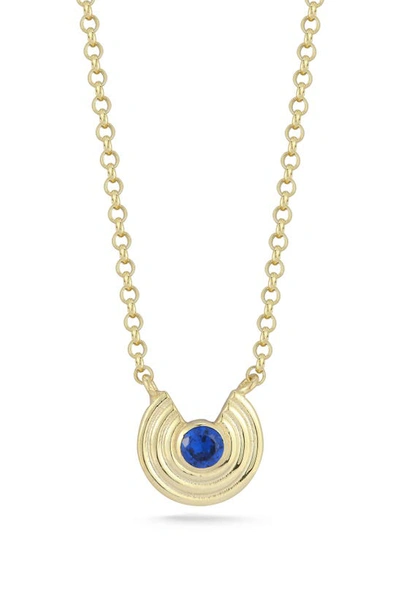 Sphera Milano Cubic Zirconia Circle Pendant Necklace In Gold