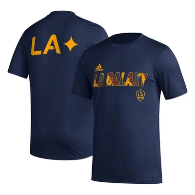 Adidas Originals Adidas Navy La Galaxy Team Jersey Hook Aeroready T-shirt