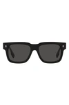 Burberry Hayden 54mm Rectangular Sunglasses In Black