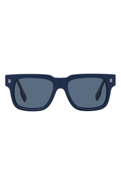 Burberry Hayden 54mm Rectangular Sunglasses In Blue