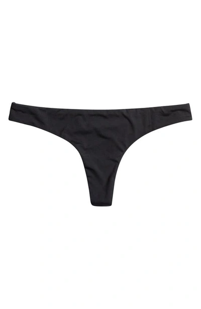 Roxy Beach Classics Tanga Bikini Bottoms In Anthracite