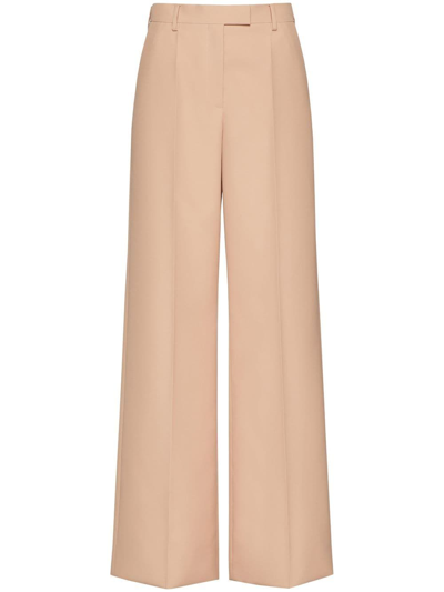 Valentino Beige High-waisted Tailored Trousers