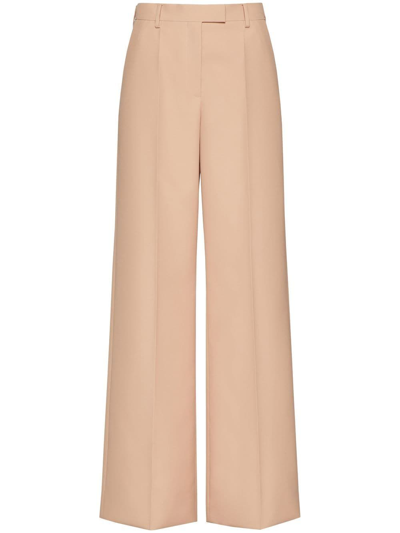 Valentino Sand Tailored Trousers In Beige