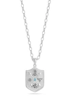 Sphera Milano Sterling Silver & Cz Shield Pendant Necklace