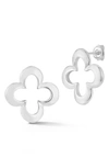 Sphera Milano Sterling Silver Clover Stud Earrings