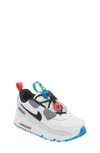 Nike Kids' Air Max 90 Toggle Sneaker In White/ Black/ Platinum/ Green