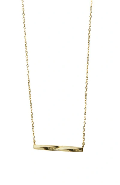 Argento Vivo Twist Bar Pendant Necklace In Gold