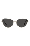 Burberry Harper 58mm Cat Eye Sunglasses In Dark Grey