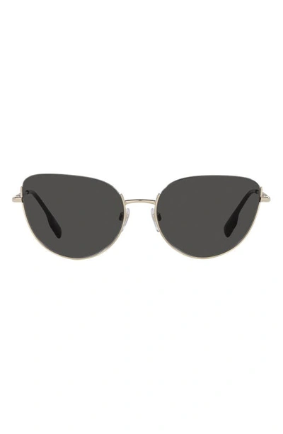 Burberry Harper 58mm Cat Eye Sunglasses In Dark Grey