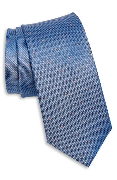 Ted Baker Aitkin Fine Spot Silk Tie In Light Blue
