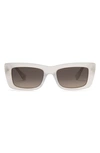 Mohala Eyewear Kea Special Fit Medium 53mm Gradient Polarized Square Sunglasses In Kyoto Snow