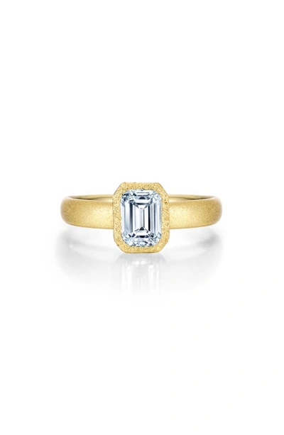 Lafonn Emerald Cut Simulated Diamond Ring In White