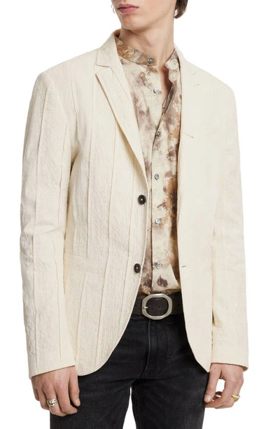 John Varvatos Pintuck Slim Fit Organic Cotton Jacket In White