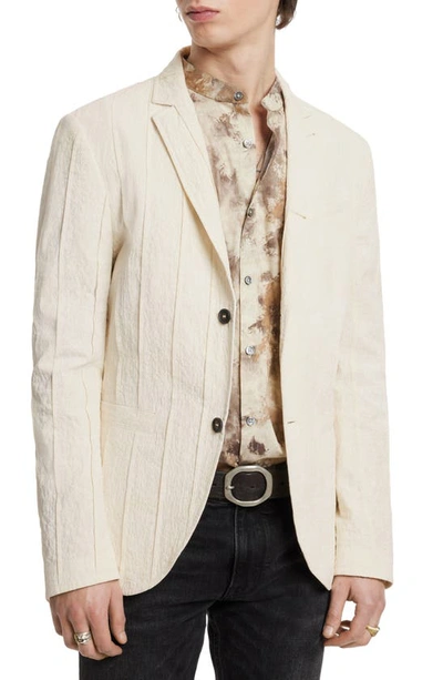 John Varvatos Pintuck Slim Fit Organic Cotton Jacket In China White