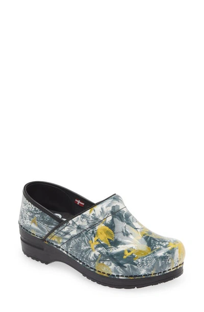 Sanita Flyaway Clog In Yellow/ Grey