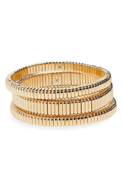 Roxanne Assoulin Set Of 3 Luxe Goldtone Bracelets