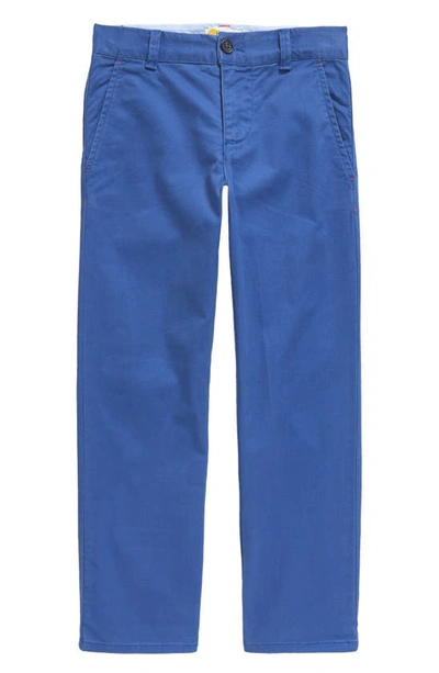 Mini Boden Kids' Stretch Twill Chino Pants In Washed Brilliant Blue