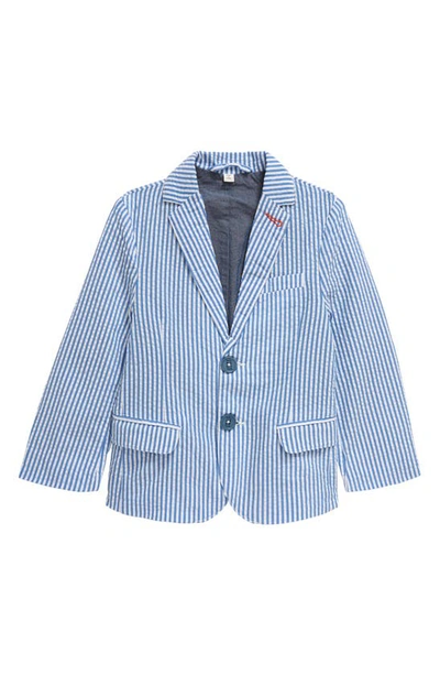 Mini Boden Kids Smart Blazer Cabana Blue White Seersucker Boys Boden ModeSens
